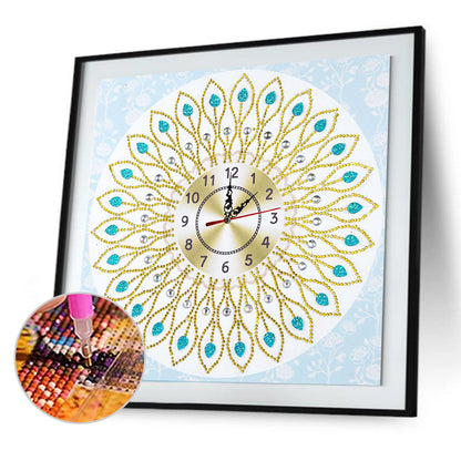 Simple Flower Clock Part Drill Special Shape Diamond DIY Mosaic Clocks Gift