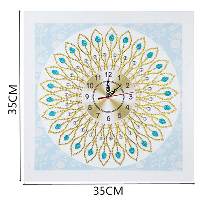 Simple Flower Clock Part Drill Special Shape Diamond DIY Mosaic Clocks Gift