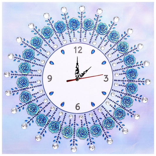Simple Flower Clock Part Drill Special Shape Diamond DIY Mosaic Clocks Gift