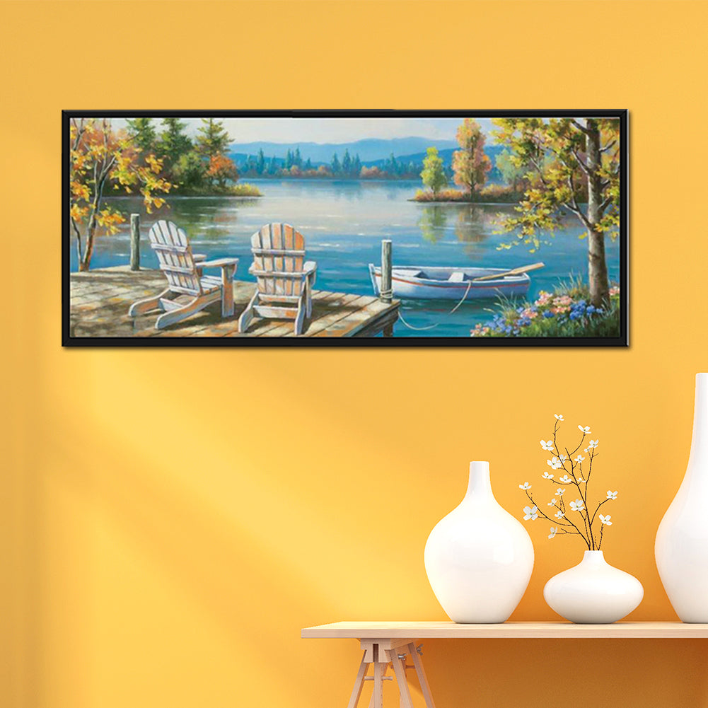 Lakeside - Full Round Drill Diamond Painting 80*30CM