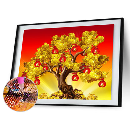 Money Tree - Full Round Drill Diamond Painting 40*30CM