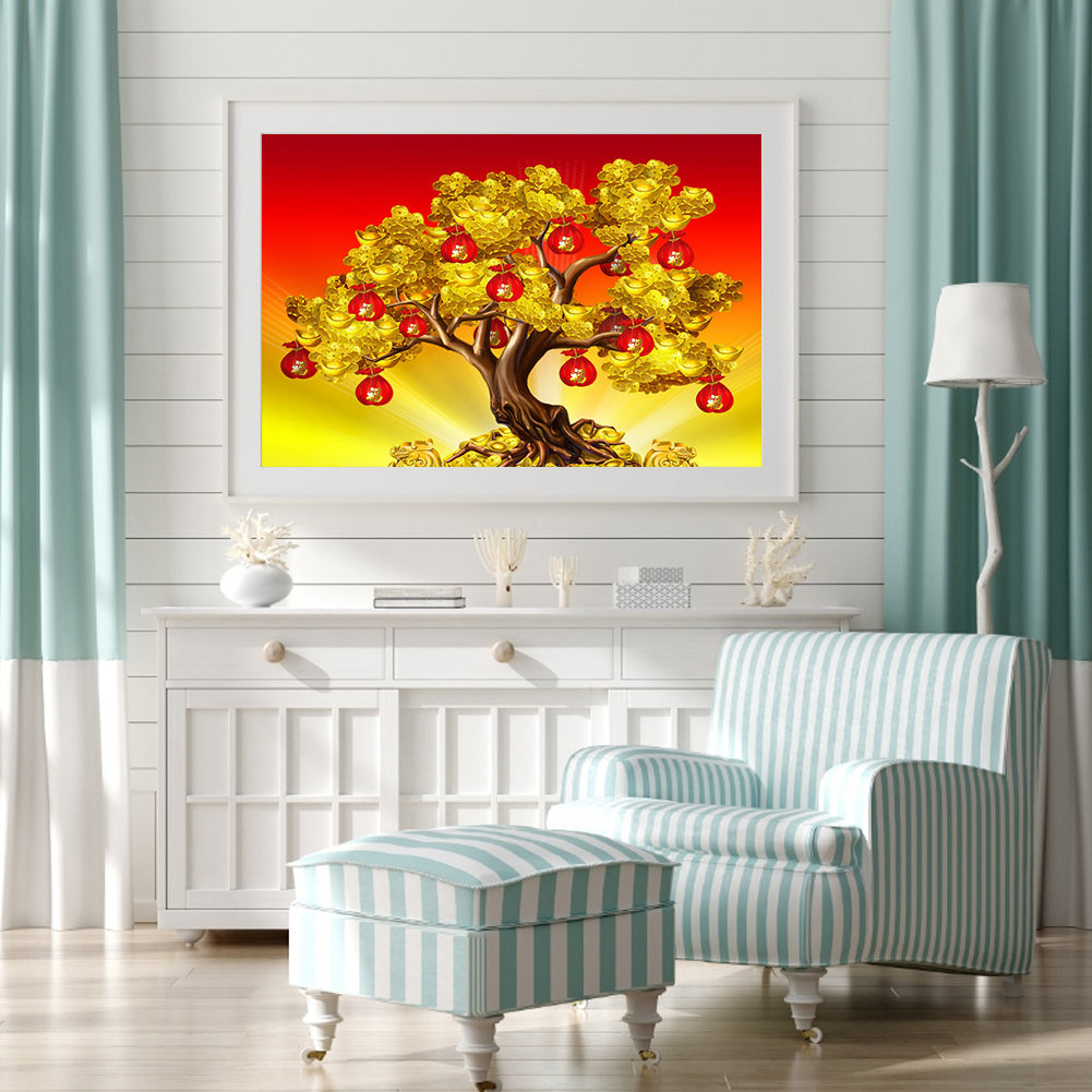 Money Tree - Full Round Drill Diamond Painting 40*30CM