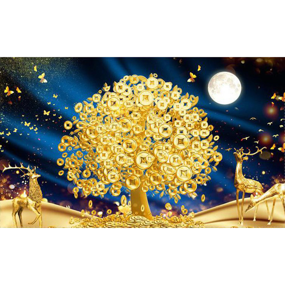 Money Tree - Full Round Drill Diamond Painting 50*30CM