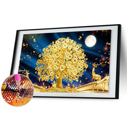 Money Tree - Full Round Drill Diamond Painting 50*30CM