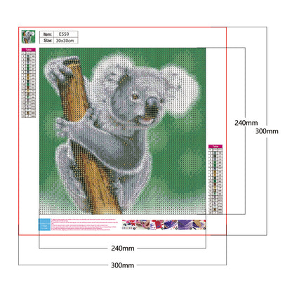 Small Koala - Full Round Drill Diamond Painting 30*30CM