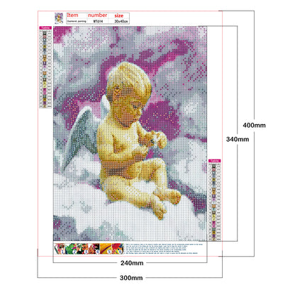 Angel - Full Round Drill Diamond Painting 30*40CM