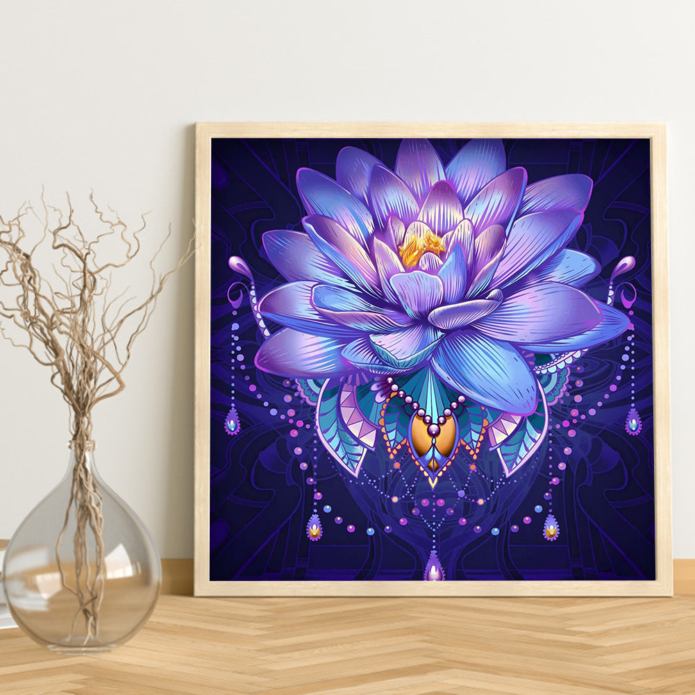 Lotus - Full Round Drill Diamond Painting 30*30CM