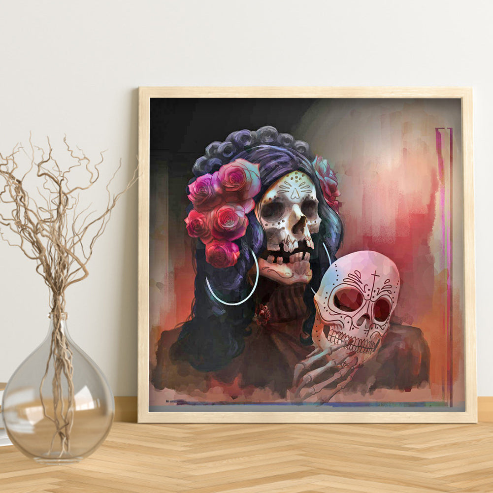 Halloween Skeleton - Full Square Drill Diamond Painting 40*40CM