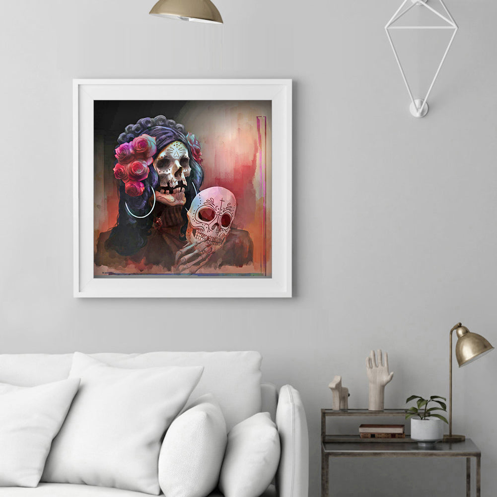 Halloween Skeleton - Full Square Drill Diamond Painting 40*40CM