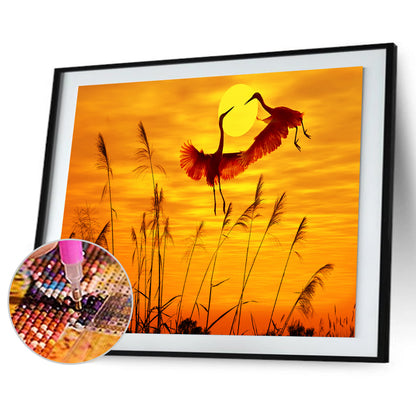 Flying Crane - Full Square Drill Diamond Painting 50*40CM