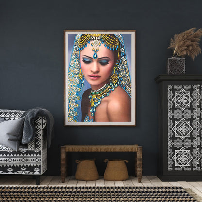 Indian Lady - Special Shaped Drill Diamond Painting 30*40CM