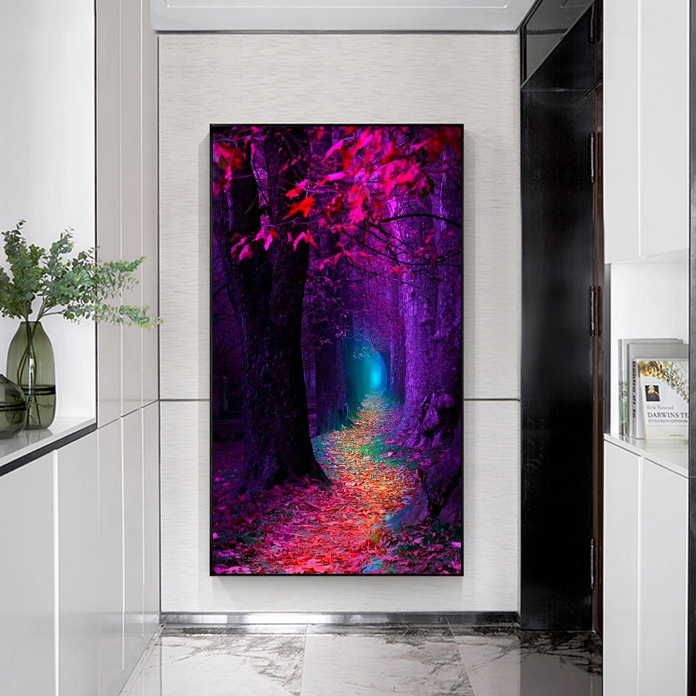 Forest Path - Full Round Drill Diamond Painting 40*70CM