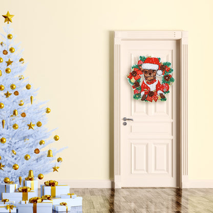 Festival Diamond Wreath DIY 5D Mosaic Resin Painting Kit Rhinestone Garland