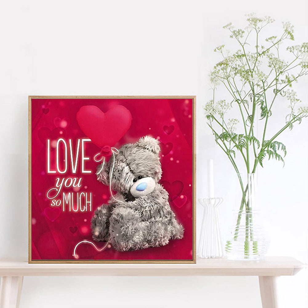 Love Bear - Full Round Drill Diamond Painting 30*30CM