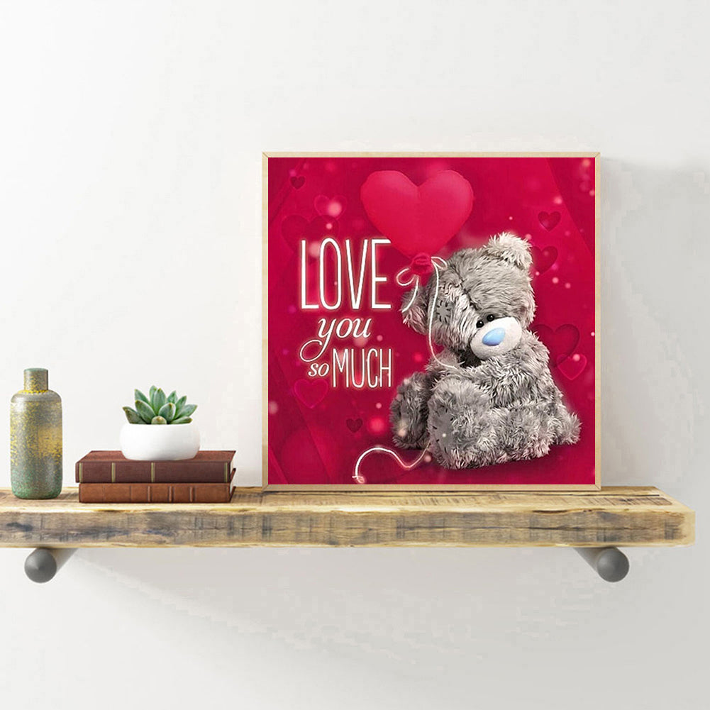 Love Bear - Full Round Drill Diamond Painting 30*30CM