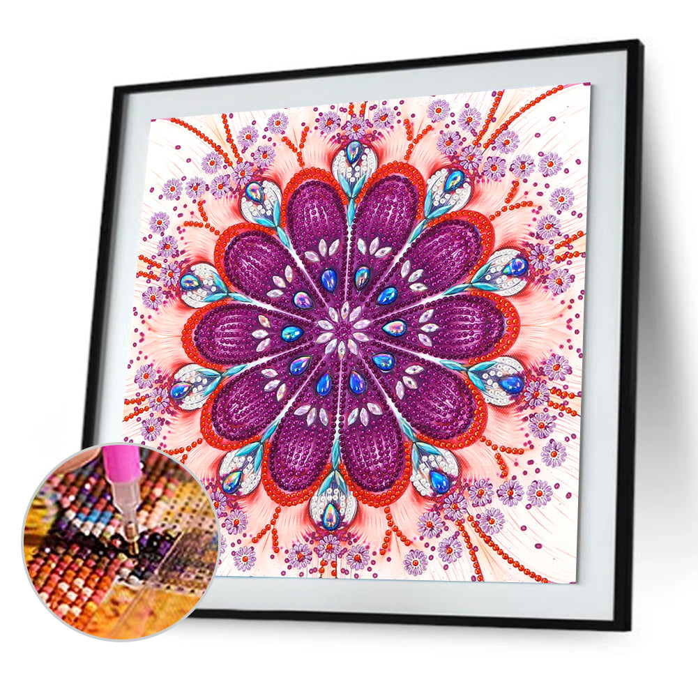 Flowers - Special Shaped Drill Diamond Painting 30*30CM