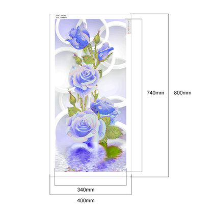 Rose - Special Shaped Drill Diamond Painting 40*80CM