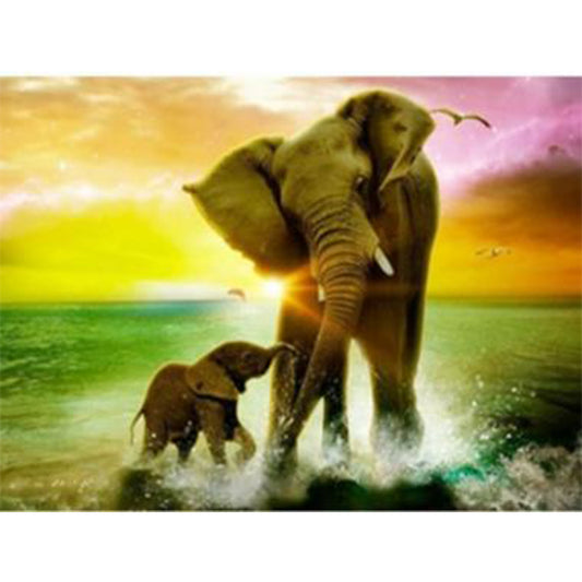 Elephant - Full Round Drill Diamond Painting 40*30CM