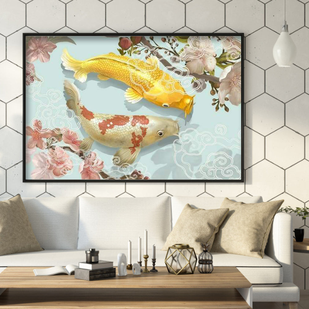 Koi Fish - Full Round Drill Diamond Painting 40*30CM