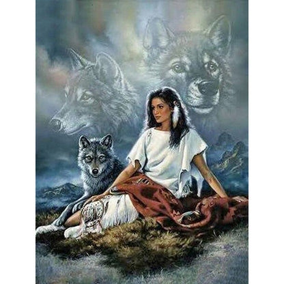 Wolf - Full Round Drill Diamond Painting 30*40CM