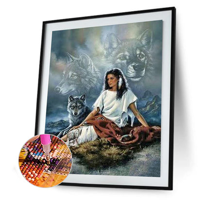 Wolf - Full Round Drill Diamond Painting 30*40CM
