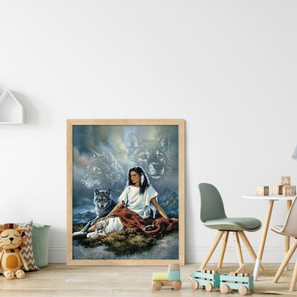 Wolf - Full Round Drill Diamond Painting 30*40CM