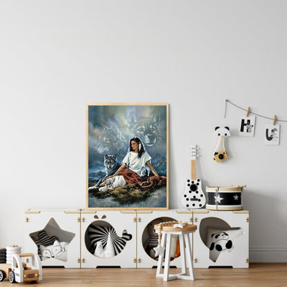 Wolf - Full Round Drill Diamond Painting 30*40CM