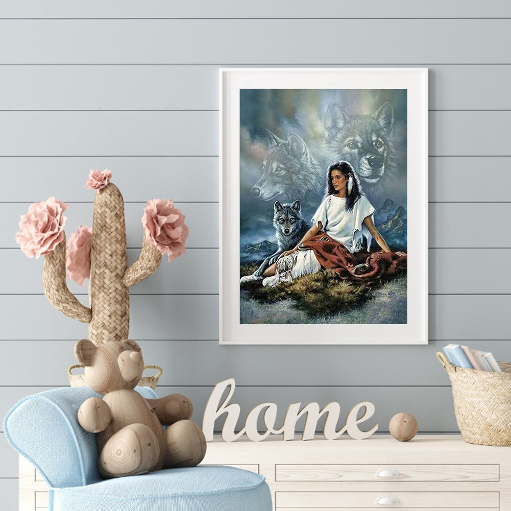 Wolf - Full Round Drill Diamond Painting 30*40CM