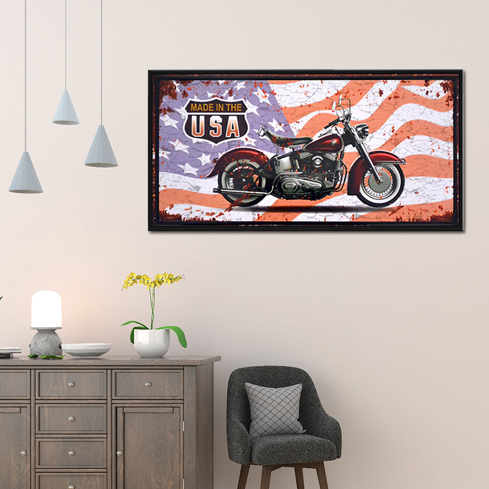 Retro Car - Full Round Drill Diamond Painting 60*30CM