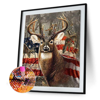 Deer - Full Round Drill Diamond Painting 30*40CM