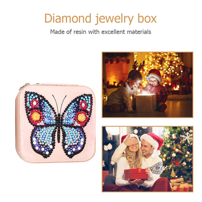 DIY Rhinestone Jewelry Storage Box Special Shape Diamond Resin Jewelry Case