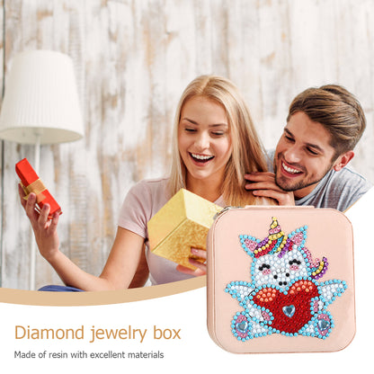 DIY Rhinestone Jewelry Storage Box Special Shape Diamond Resin Jewelry Case