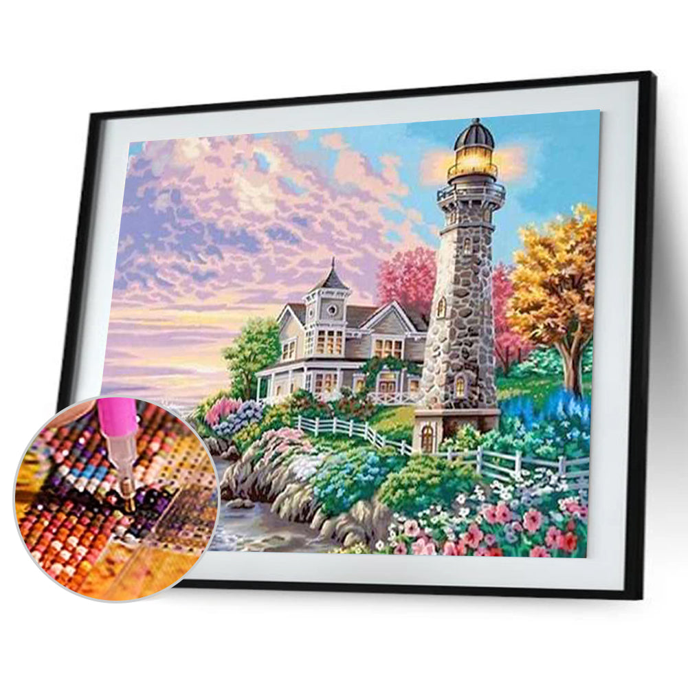 Beach House - Full Round Drill Diamond Painting 40*30CM