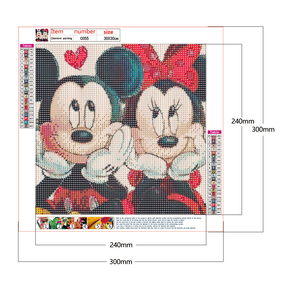 Mickey Mouse - Full Sqaure Drill Diamond Painting 30*30CM