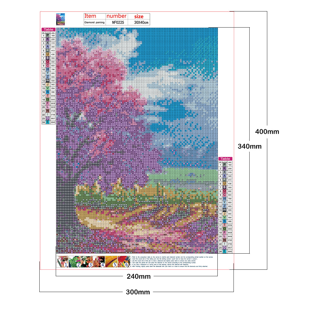 Seasons Tree - Full Sqaure Drill Diamond Painting 30*40CM