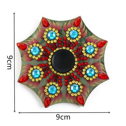 AB Double Sided Drill Fingertip Spinner Crystal Colorful Mandala Spinning