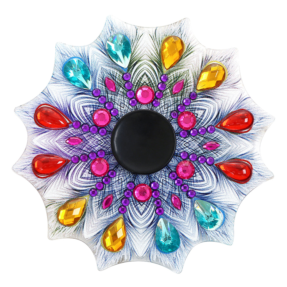 AB Double Sided Drill Fingertip Spinner Crystal Colorful Mandala Spinning