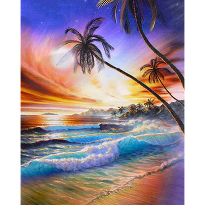 Coconut Tree - Full Square Drill Diamond Painting 40*50CM