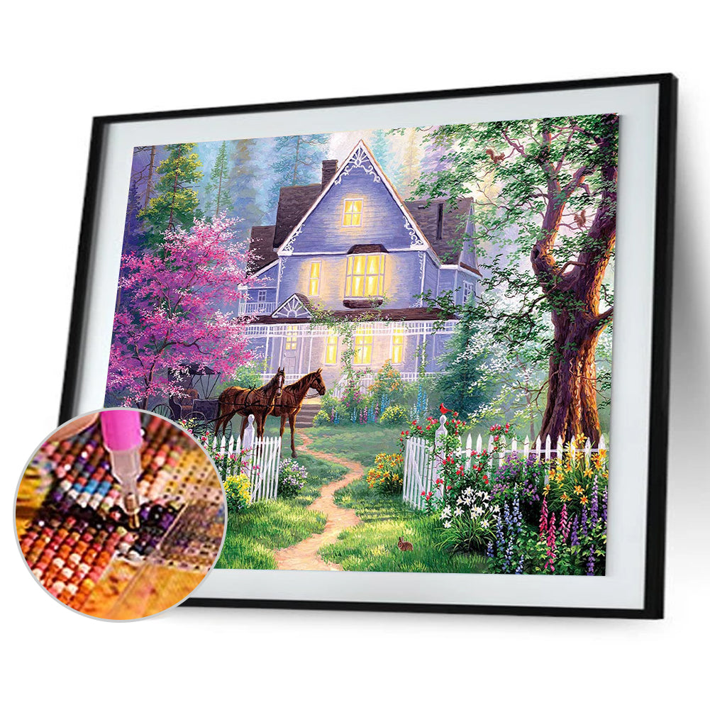 Villa - Full Round Drill Diamond Painting 60*40CM