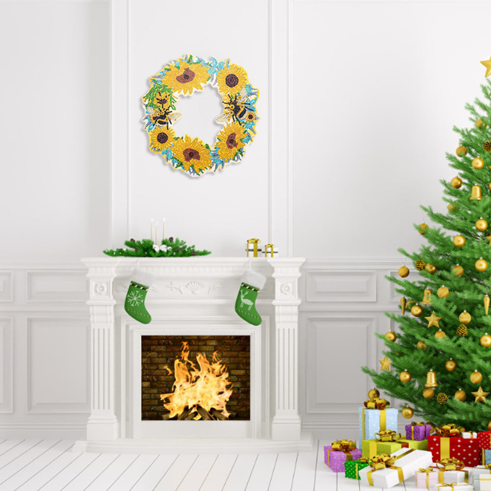 DIY Spot Drill Garland 5D Crystal Diamond Painting Art Flower Wreath Gift