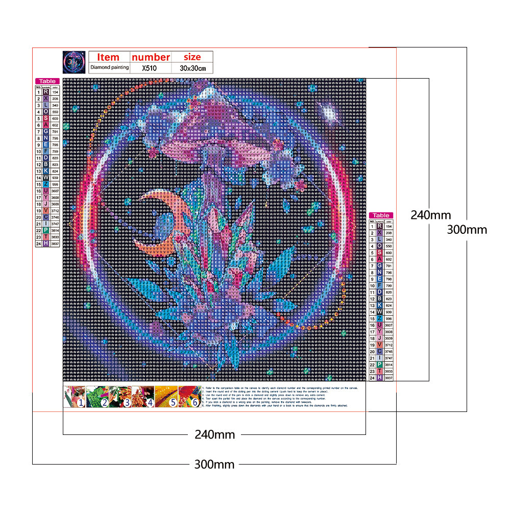 Mushroom - Full Round Drill Diamond Painting 30*30CM