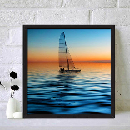 Boat - Full Round Drill Diamond Painting 40*40CM