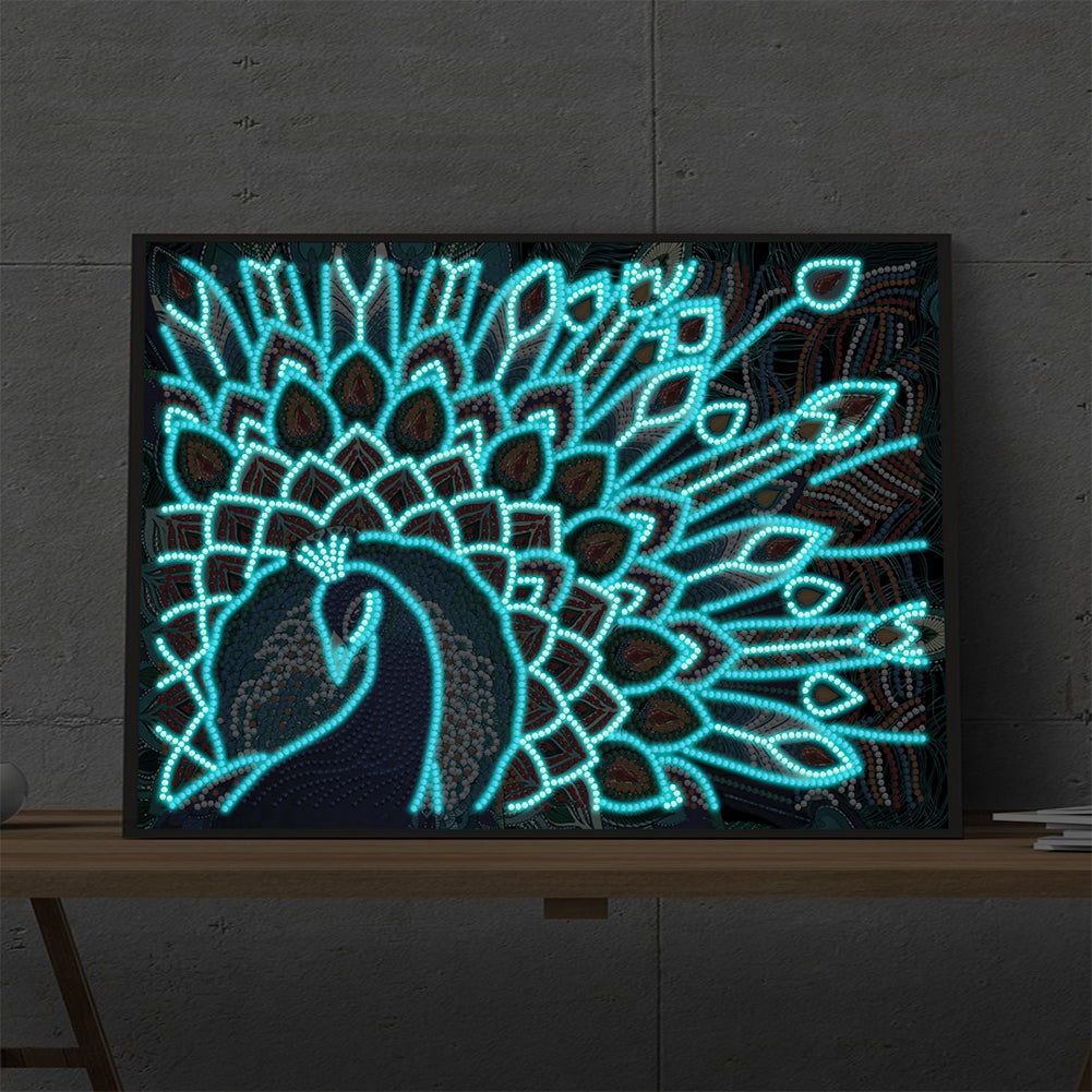 Animal Luminous - Special Shaped Drill Diamond Painting 40*30CM