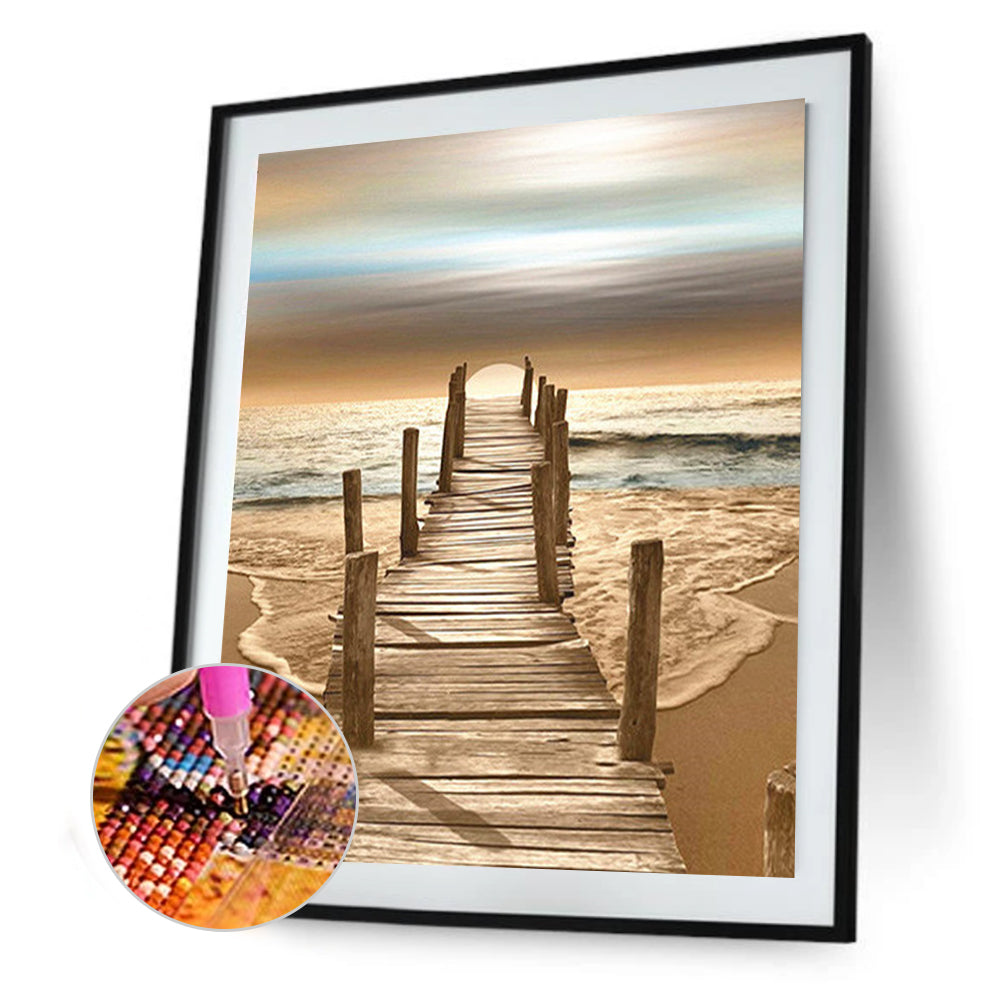 Beach - Full Square Drill Diamond Painting 40*50CM