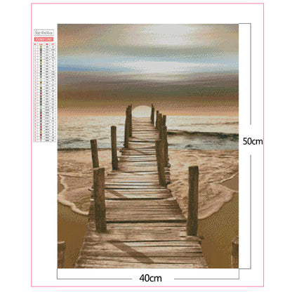 Beach - Full Square Drill Diamond Painting 40*50CM