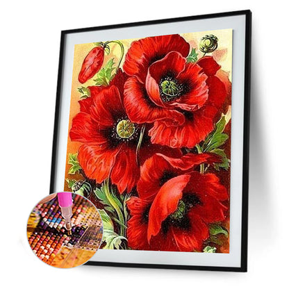 Flowers - Full Round Drill Diamond Painting 30*40CM