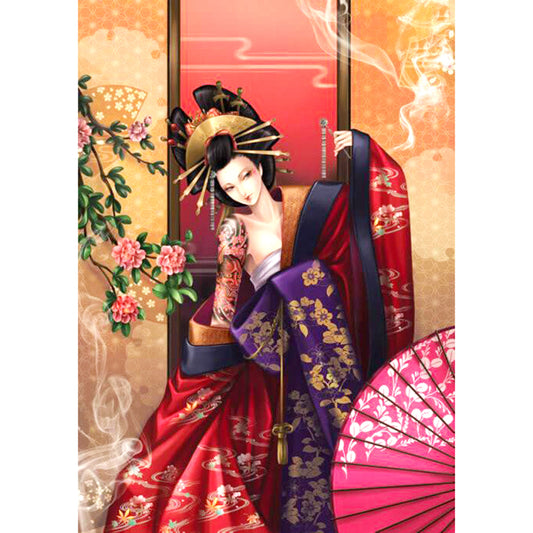 Japanese Geisha - Full Round Drill Diamond Painting 40*50CM