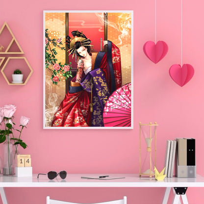 Japanese Geisha - Full Round Drill Diamond Painting 40*50CM