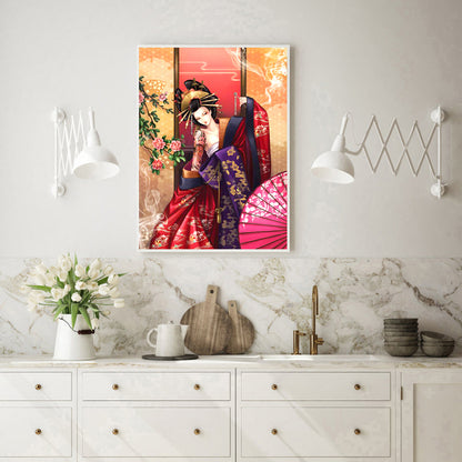 Japanese Geisha - Full Round Drill Diamond Painting 40*50CM