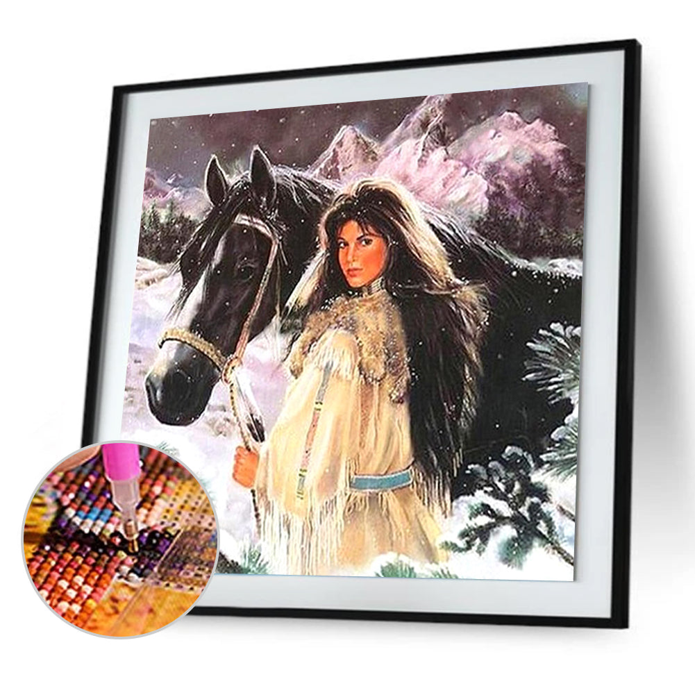 Horse - Full Round Drill Diamond Painting 30*30CM